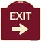 Signmission Parking Lot Exit Right Arrow Heavy-Gauge Aluminum Architectural Sign, 18" L, 18" H, BU-1818-23421 A-DES-BU-1818-23421 - alternate 1